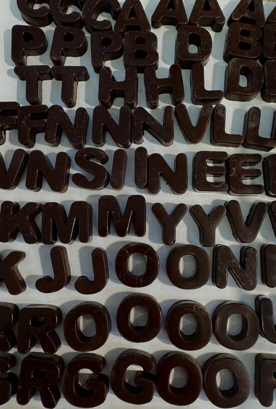 Šokoladinis papuošimas - Raidės 2cm