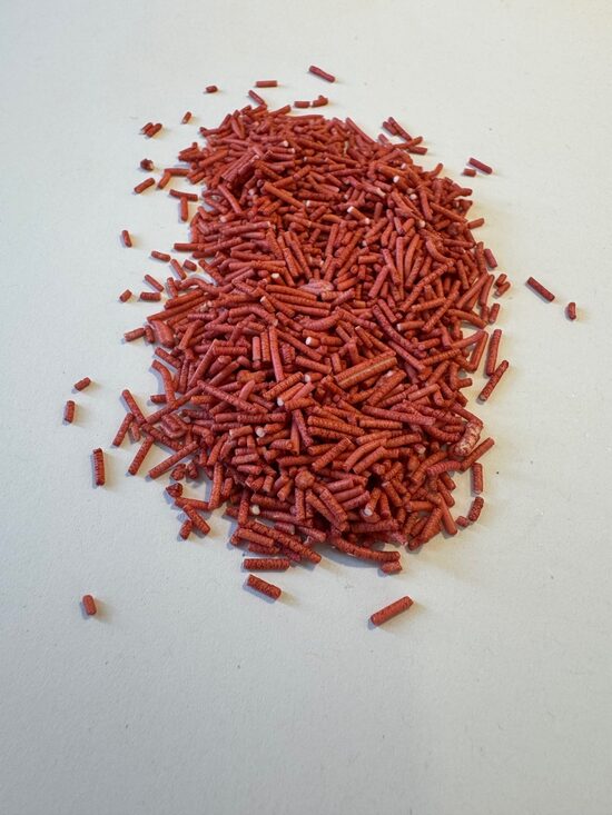 Cukriniai papuošimai - raudoni pagaliukai 30g.