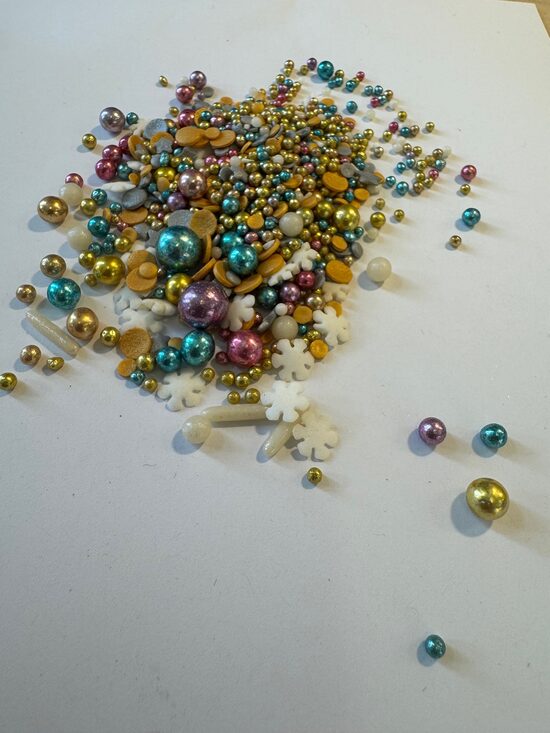 Cukriniai papuošimai - šventinis mix 30g.