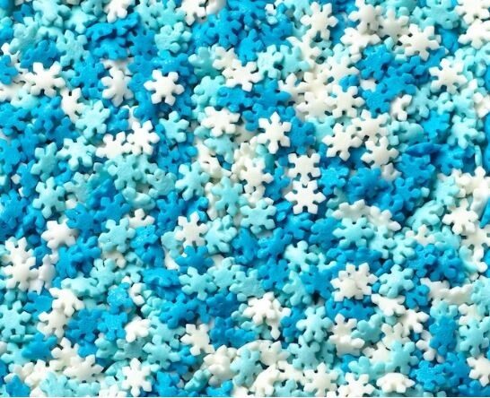 Cukrinių papuošimų  - Mini snaigės mix  30 g.