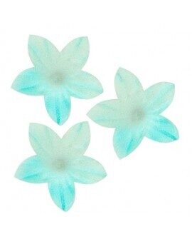 Mini vaflinės gėlytės mėlynos, D2cm. - 20 vnt.