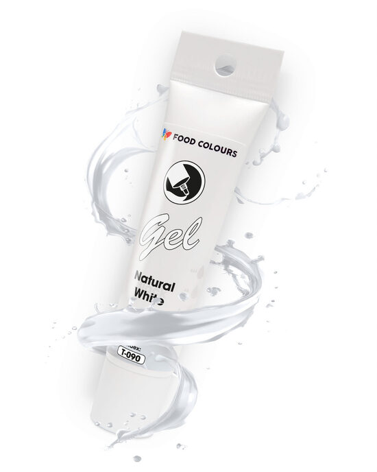 Natūraliai baltos (Natural white)  spalvos geliniai dažai  - Food Colours 30g