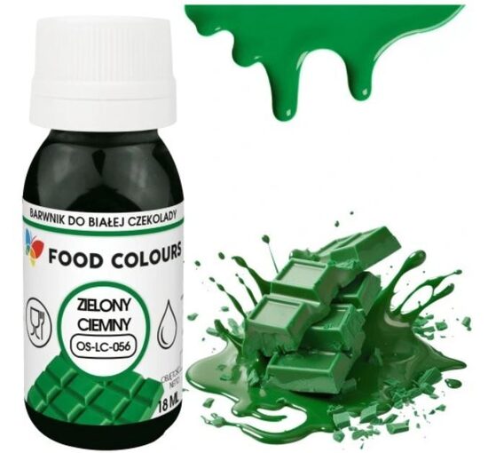 Food coluor - Dažai  šokoladui  (tamsiai žalia )– 18ml