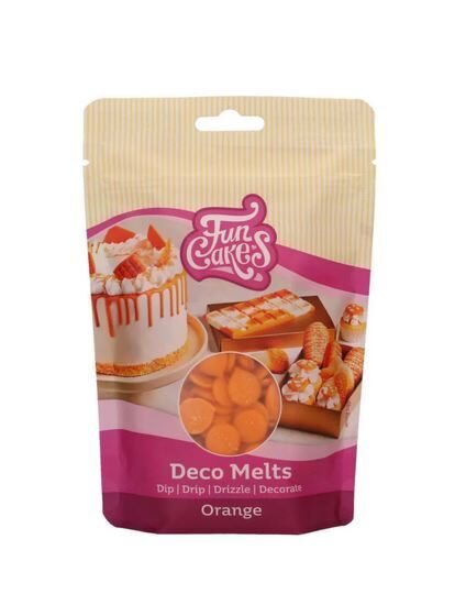 Oranžinė tirpinama šokolado dražė - FunCakes 250 g.