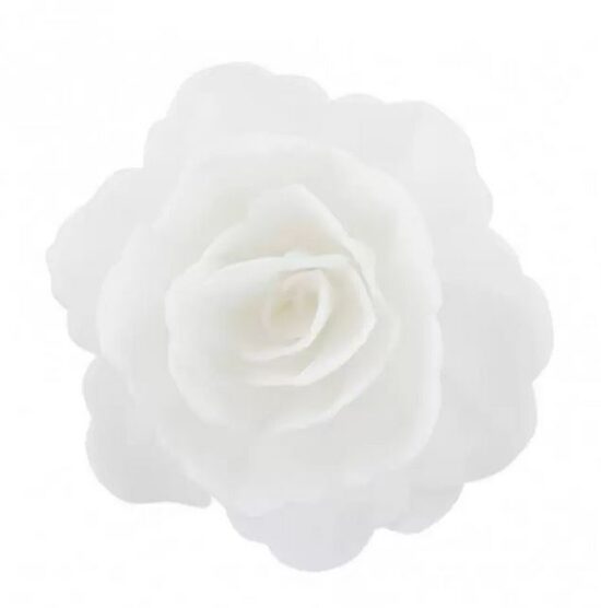 Balta vaflinė rožė 5,5 cm