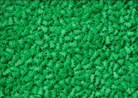 Cukriniai papuošimai -  Žalios spalvos mini eglutės 30g