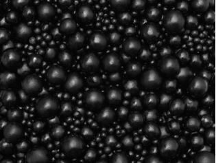 Cukriniai papuošimai matinės juodos spalvos perlų mix 30g.