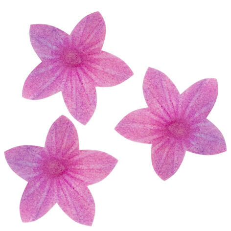 Mini vaflinės gėlytės violetinės, D2cm. - 20 vnt.