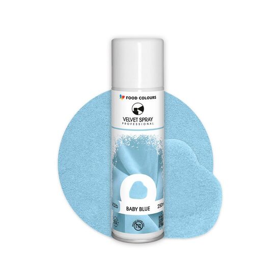 Šviesiai mėlynas purškiamas velvetas (BABY BLUE )- 250ml.