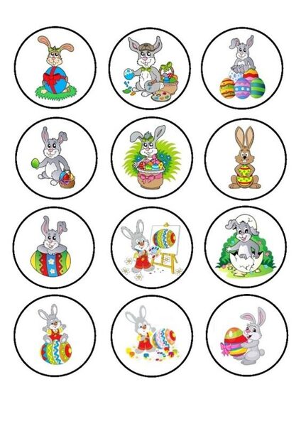 Aplikacija - velykiniai kiškiai A4 formato lapas