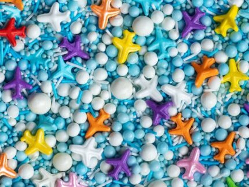 Cukrinių papuošimų miksas ''Danguje" 30 g.