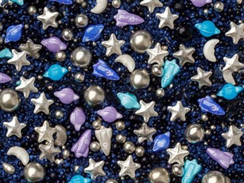 Cukrinių papuošimų miksas ''Kosminis lietus" 30 g.