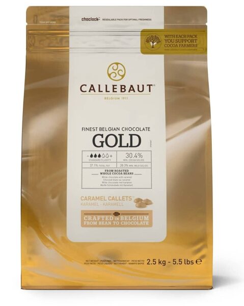 Callebaut Gold šokoladas 30,4%, 250g.