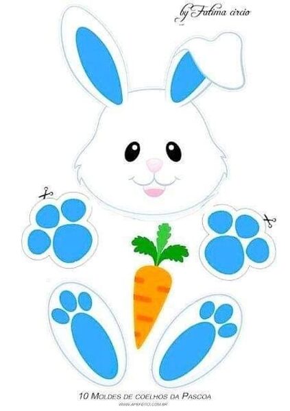 Aplikacija - Mėlynas kiškis ( A4 formatas)