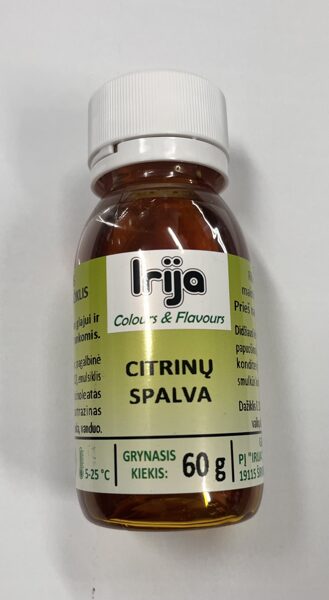 Citrinų spalvos maisto dažiklis šokoladui 60 g.