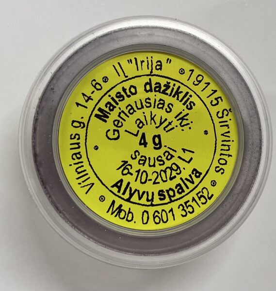 Alyvų spalvos maistinis dažiklis 4 g.