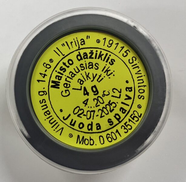 Juodos spalvos maistinis dažiklis 4 g.