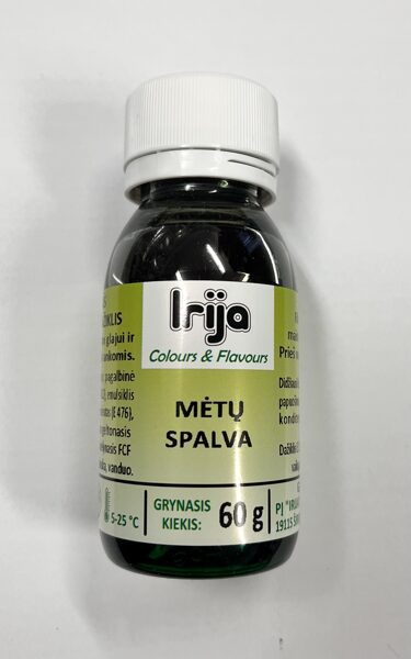 Mėtų spalvos maisto dažiklis šokoladui 60 g.