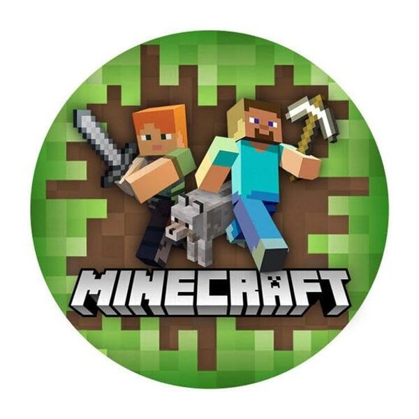 Minecraft 2 aplikacija ( 18cm skersmens )