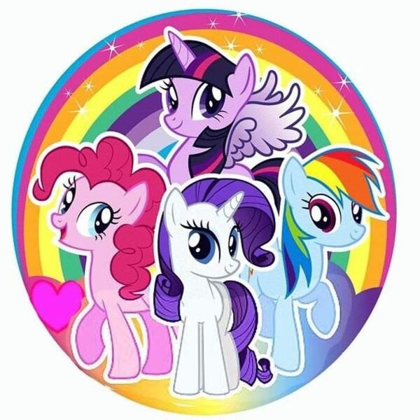 Poniai 2 aplikacija ( 18cm skersmens )