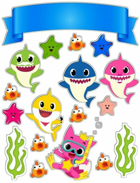 Baby shark 1 aplikacija ( A4 formatas )