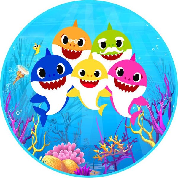 Baby shark 2 aplikacija ( 18cm skersmens )