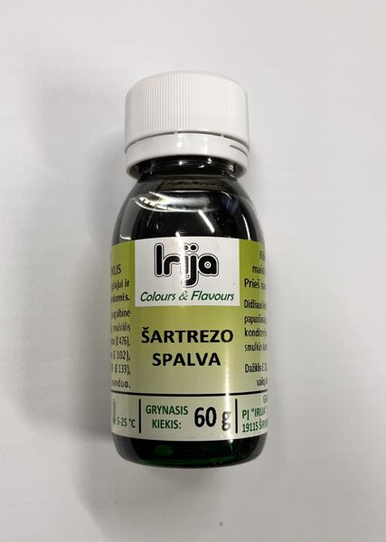 Šartrezo spalvos maisto dažiklis šokoladui 60 g.