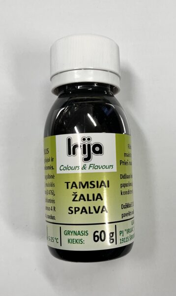 Tamsiai žalios spalvos maisto dažiklis  šokoladui 60 g.