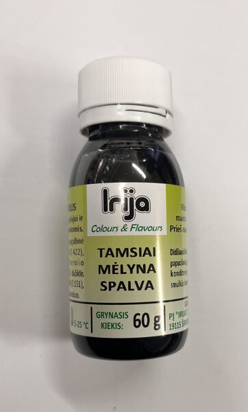 Tamsiai mėlynos spalvos maisto dažiklis šokoladui 60 g.