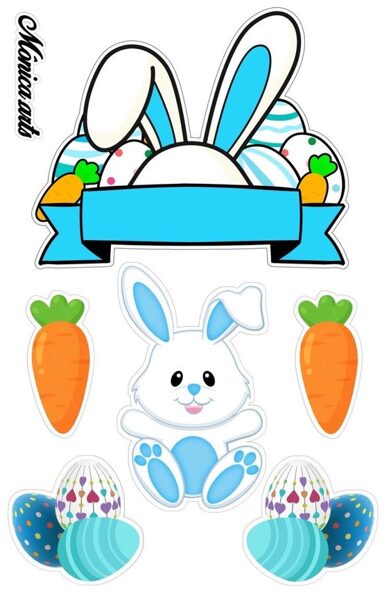 Aplikacija - Mėlynas kiškis 2 (A4 formatas)