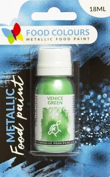 Food colours - Metaliniai skysti dažai su perlamutru (Venice green ) Venecijos žalia (18 ml) 