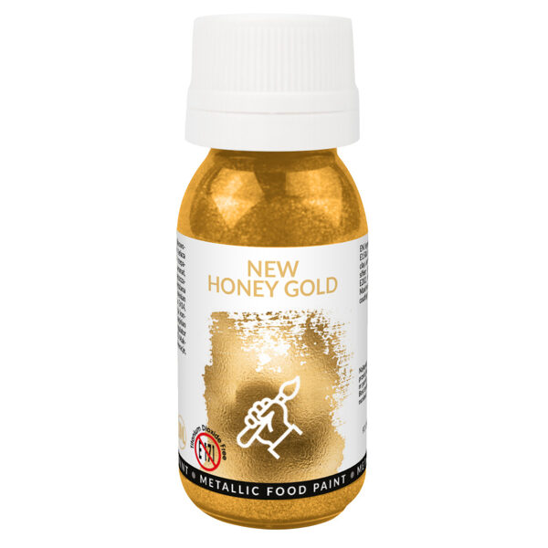 Food colours - Metaliniai skysti dažai (Honey gold) Medaus aukso spalva (18 ml) 