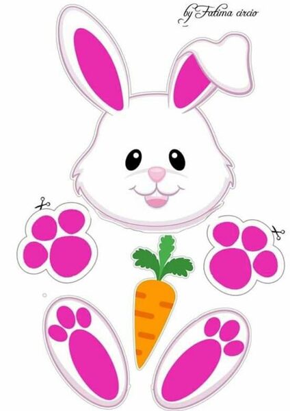 Aplikacija - Rožinis kiškis 2 ( A4 formatas)