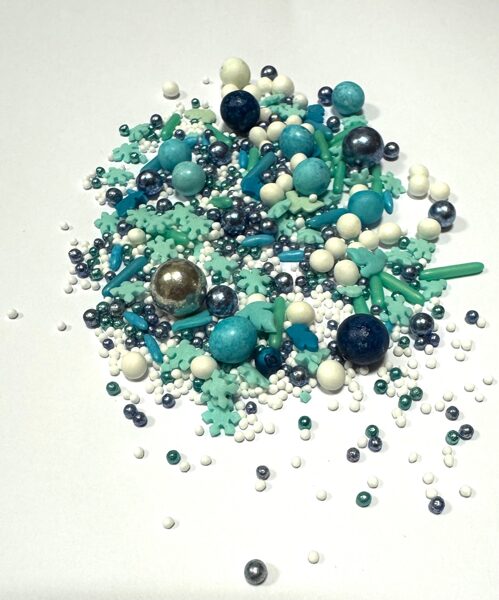 Cukriniai papuošimai - Mėlynas mix rinkinys 30g.