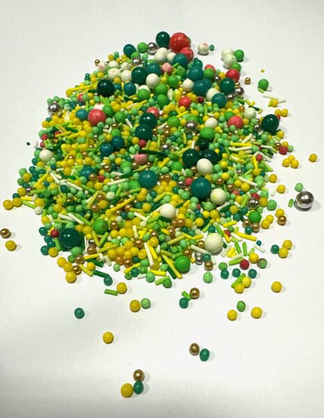 Cukriniai papuošimai - Žali mix. 30g.