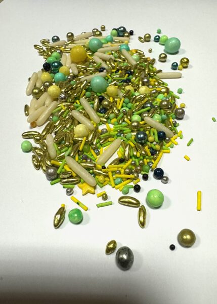 Cukriniai papuošimai - Gelsvas mix. 30g.