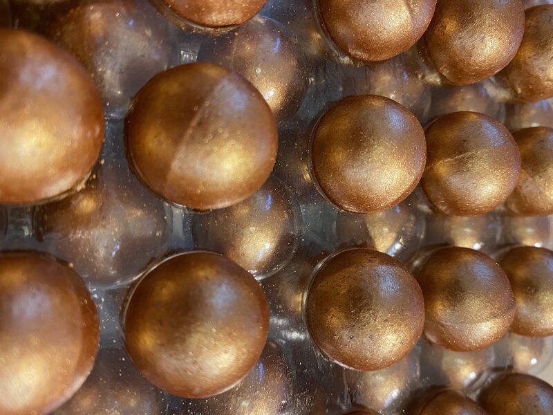 Šokoladiniai bronziniai kamuoliai 2,2cm 