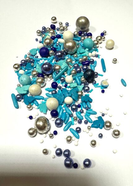 Cukriniai papuošimai - Mėlyni mix 30g.