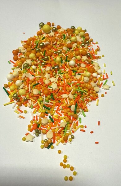 Cukriniai papuošimai - Oranžinių mix. 30g.