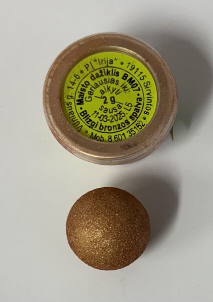 Sausi maistiniai dažai - Kandurinas  blizgi bronzos spalva 2g.