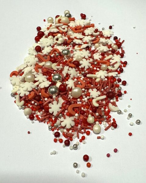 Cukriniai papuošimai - Raudonos kalėdos 30g.