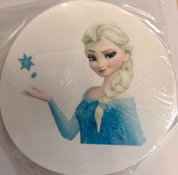 Valgomas paveikslėlis Ledo šalis (Frozen) Elza baltame fone