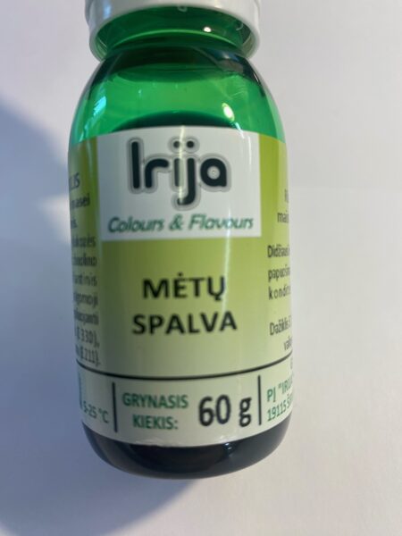 Mėtų spalvos maisto dažiklis 60 g.