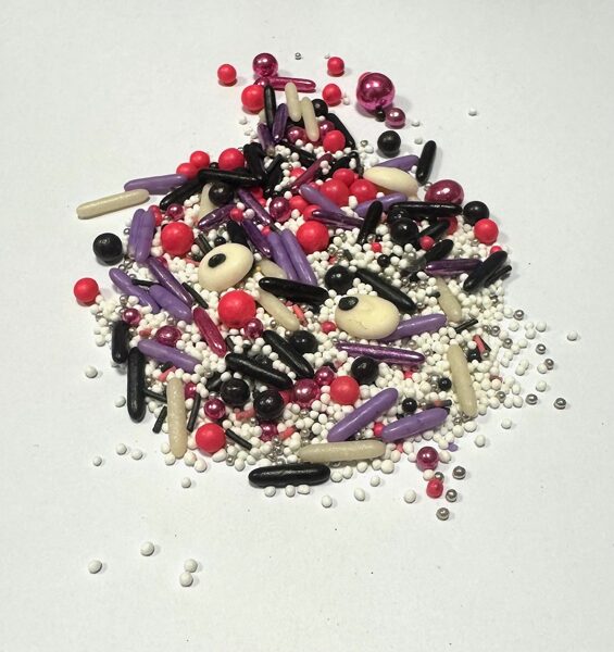 Cukriniai papuošimai - Rožiniai/Balti 30g.