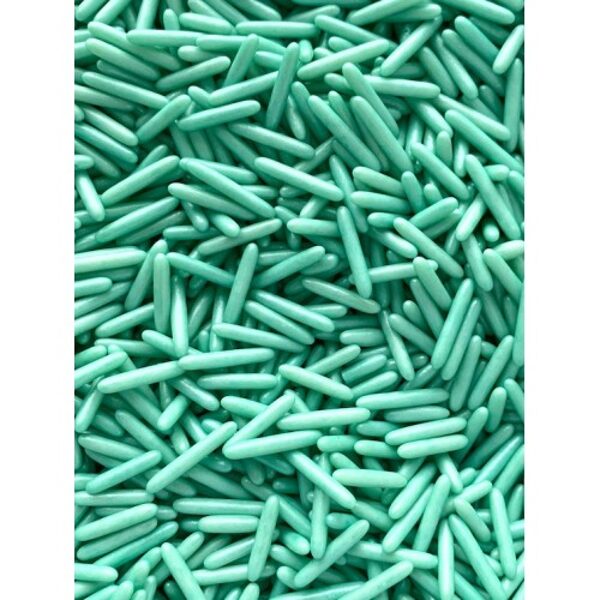 Konditerinis papuošimas Edible sugar rods, turquoises  30g.