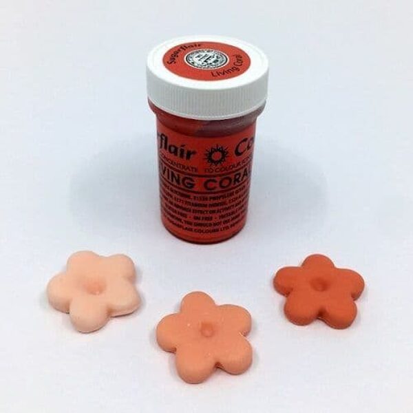 Sugarflair pastos spalvos koncentruoti maistiniai dažai - ( Koralo spalvos ) -25g.